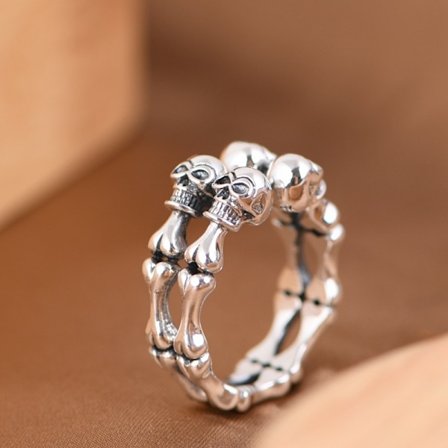 99 Silver Retro Trendy Unisex Design Ring