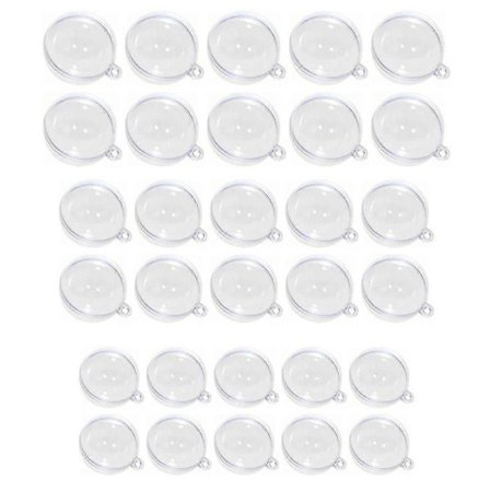 30 stk Runde Gennemsigtige Plastikkugler Klar Plast Ornamentkugle til Bryllup
