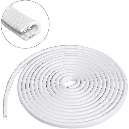 5m Kantlist för Bildörr Gummi Metall Dörrkantsskydd U-formad Skyddslist Bil Båt Vit Zekai