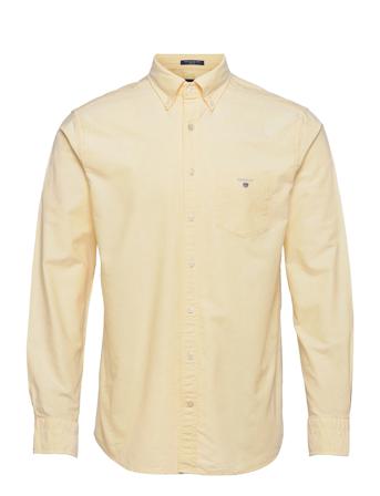 Reg Oxford Shirt Bd Skjorta Casual Gul GANT