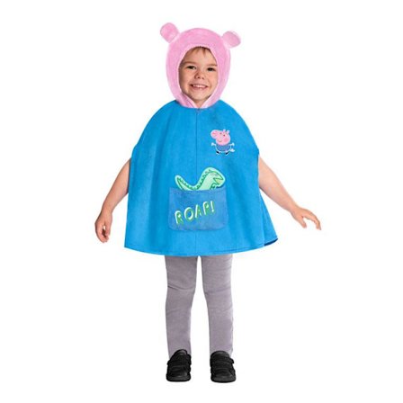 Peppa pig cape 110 cm (4-6 år) med huva klänning greta gris