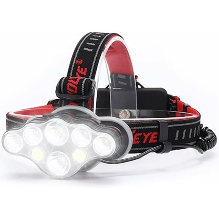 Oppladbar LED hodelykt 18000 lumen camping løping barn lesing ipx5