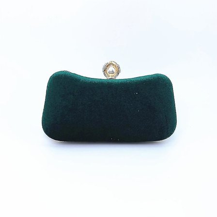Fløyelsbronse Kveldsveske Retro Clutch - Grønn