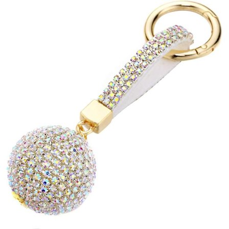 Avaimenperä kristallipallolla, Bling Rhinestone -riipus Avaimenperäkorut Avaimenperä käsilaukkuun, auton avaimenperä, AB-väri