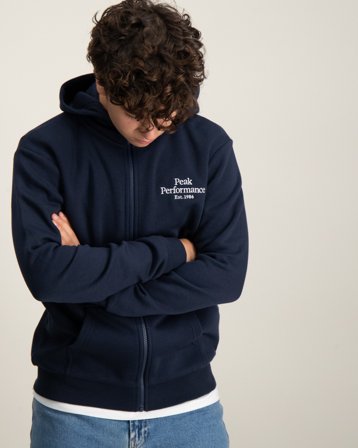 Peak Performance Jr Original Zip Hood Sininen Hupparit/Hoodie Pojat - Kids Brand Store