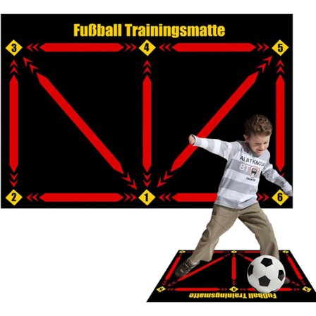 Fotbollsträningsmatta, 90 x 60 cm Fotboll Matta Bollkontroll, Halksäker Fotbollsträningsmatta