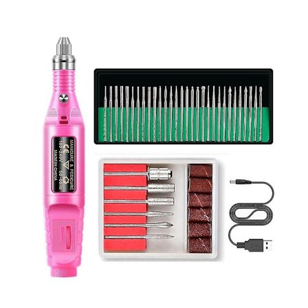 Elektrisk Negleboremaskine Negleboremaskine Neglefil E-Fil Boremaskine Sæt Kit Til Akrylnegle Gel Negle Gl