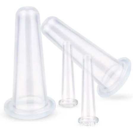 Cupping Terapi Sett Cellulitt Massasjeapparat 4 stk/Pakke Silikon Ansikts Cupping Sett Ansikt og Øye Cupping Massasje Kit Vakuum Massasje