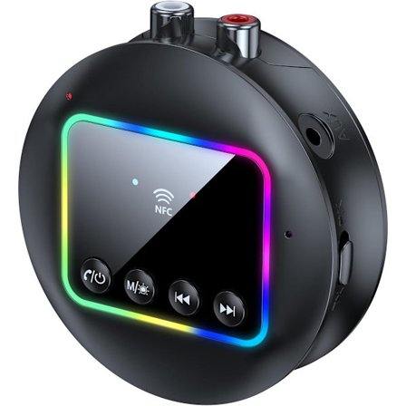 Bluetooth 5.4 -vastaanotin Hi-Fi-laitteille, NFC-äänisovitin RCA- ja 3,5 mm:n liittimellä, 2-in-1 BLUETOOTH-lähetin ja -vastaanotin kotistereolle, 