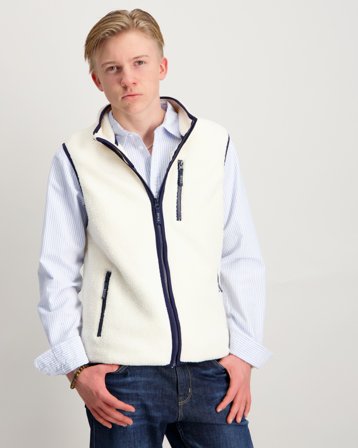 RYVLS Pile Vest Kremowy Kamizelki Chłopiec - Kids Brand Store