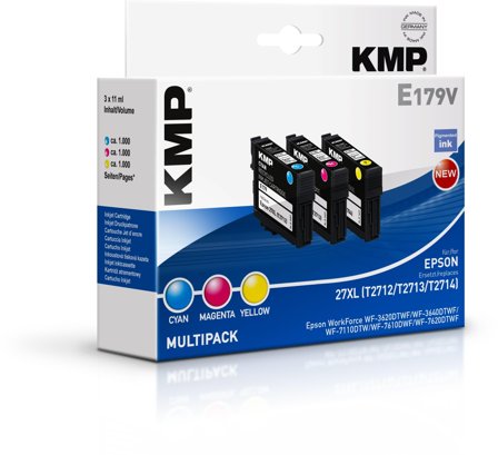 KMP E179V Multipack C/M/Y compatib F-FEEDS