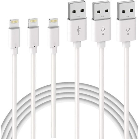 3-pack iPhone Laddningskabel 1M, Snabbladdning Lightning-kabel