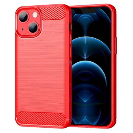 Carbon Flex iPhone 13 skal - Röd