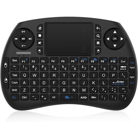 Mini tastatur med trådløs touchpad, velegnet til Android TV