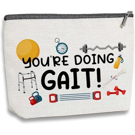 Fysioterapia Lahja Fysioterapia Meikkipussi Fysioterapeutin Valmistujaislahja Matka-wc-tarvikkeiden Meikkijärjestäjä Vetoketjullinen Pussi Y