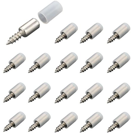 20 stk. selvskærende skruer til skabsmøbler med skridsikker muffe, kompatibel med laminatstøtte u0026 hylde