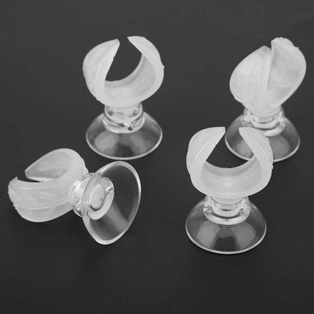 Pakke med 4 Akvariumssugkopper Luftledning Holder Sugkopper med Klips til Akvarium Luftledning 15-24mm