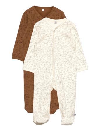 Nightsuit W/F -Buttons 2-Pack Brown Pippi