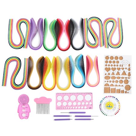 Papper Quilling Set Gradient Ramp Färgglad Scrip DIY Handgjord Konst Craft Tool Kit