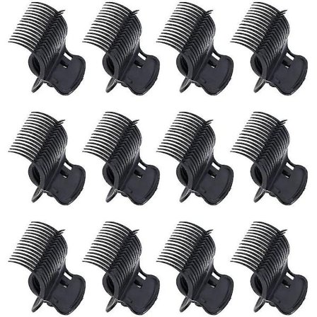 12 stk. Varme Krølleklemmer Plastik Hår Krølle Klemme