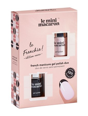Le Mini Macaron French Gel Manicure Kit Le Frenchie, Noir Edition - Multi/patterned - 10 ml