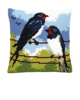 Broderikit Kudde Svalor - Vervaco