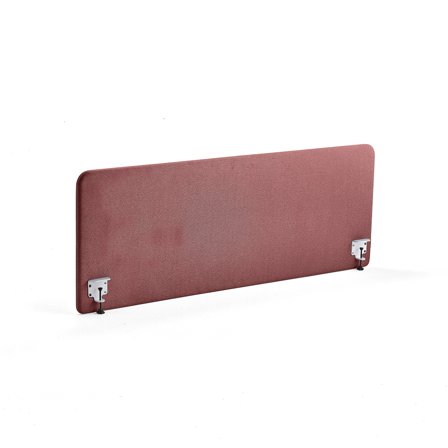 Tischteiler ZONE, inkl. weiße Beschläge, 1800 x 650 x 36 mm, Stoff Rivet, Pflaume