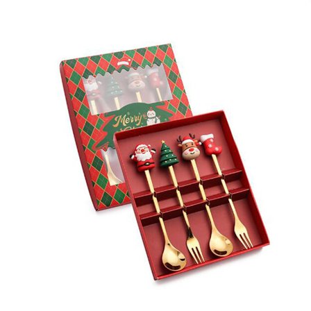 4-pack Jultema Julmotiv Sked och Gaffel Set