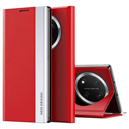 Honor Magic7 Lite 5G/X9c 5G/X60 Pro 5G Kotelo Pudotussuoja PU-nahkainen puhelinkotelo jalustalla Punainen