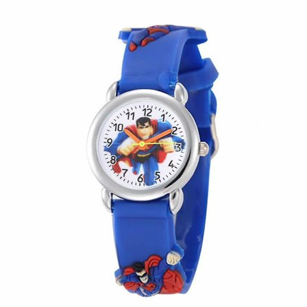 Barne Superman Spider-man Silikonklokke Superheltklokke Gaver [LGL]