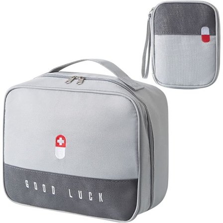 2 kpl Lääketieteellinen laatikko, kannettava lääkelaukku, mini tyhjä ensiapulaukku