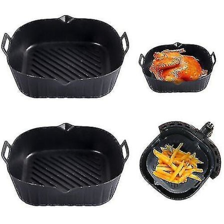 Airfryer Silikon Gryte Bakekurv Ovn Non-Stick Gjenbrukbar.linere.mikrobølgeovn