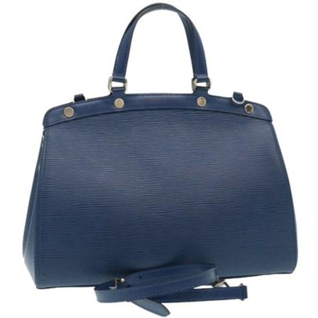 Louis Vuitton Vintage, Pre-owned Leather Handbag Blauw, Dames, Maat:ONE Size