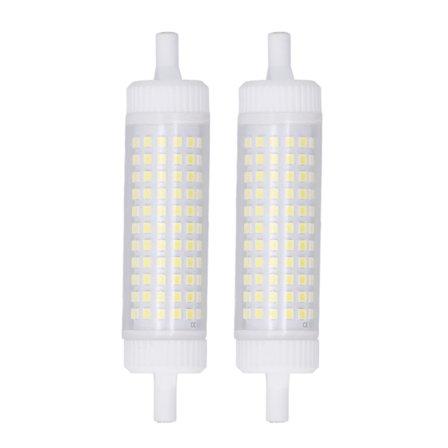 R7s pære dæmpbar 118mm dobbeltsidet øjenbeskyttelse 154 LED'er 15W pære til scenelampe gulvlampe 110V 2stk hvidt lys