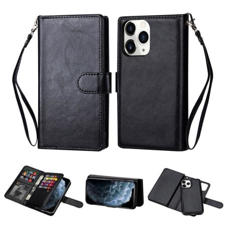 iPhone 12 Pro - Tyylikäs ja tehokas 9 kortin lompakkokotelo Svart