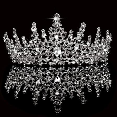 Sølv Bryllup Krystal Tiaraer og Kroner til Kvinder, Brud Kongelig Dronning Hovedbånd Prinsesse Quinceanera Hovedbeklædninger til Fødselsdag Prom 
