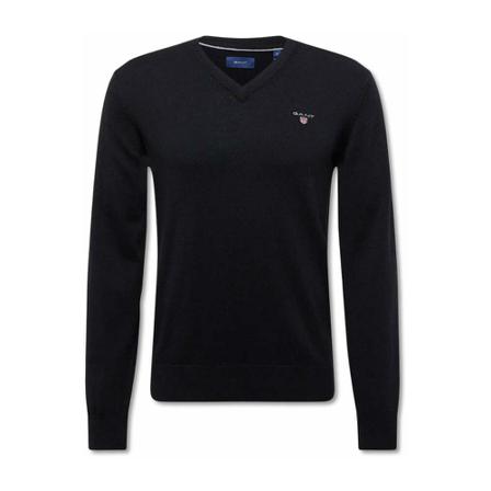 Gant - Stickade Tröjor - Svart - Herr - Storlek: 2xl, Herr, Storlek: 2XL