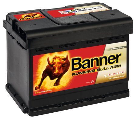 Banner Running Bull AGM 56001M Startbatteri 12V, 60 Ah, Elfördelning & strömförsörjning