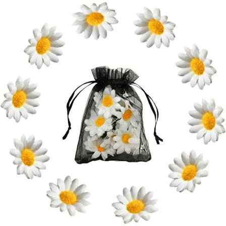 Daisy hårklemmer Blomsterhårnåle Sæt Stof Hårklemmer til brud Pige Kvinde Hårdekoration (10 stk)