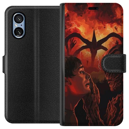 Yhteensopiva Lompakkokotelo Sony Xperia 5 V Satumaista moskeijaa pastelliväreillä, roikkuvilla lyhdyillä, tähdillä ja puolikuulla pilvien joukoss