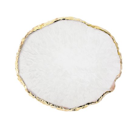 Rund harts agat sten nagel färg palett gel polska pall