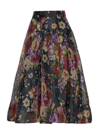 Organza Skirt Knelangt Skjørt Multi/mønstret By Ti Mo