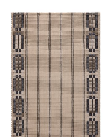 Lexington Gestreifter Bio-Baumwollteppich, Braun/Schwarz