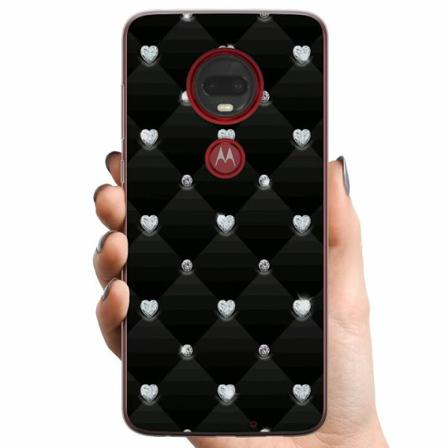 Motorola Moto G7 Plus Tpu Mobilskal Bling Heart