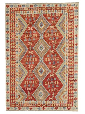 Tapis Kilim Afghan Old Style 180X253 Marron/Orange (Laine, Afghanistan)