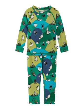 Reima Thermal Set, Moomin Trivsam - Green - 86