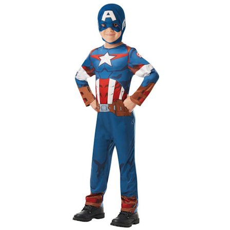 Captain america 122/128 cm (7-8 år) kostume med maske avengers