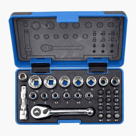 Biltema - Bits- og pipesett 1/4" 28 deler