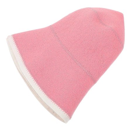 Saunatilbehør til kvinder Uldhat til sauna Rosa Rund Genanvendelig Saunahat 27.00X27.00X19.00cm Komfortabel 1 stk