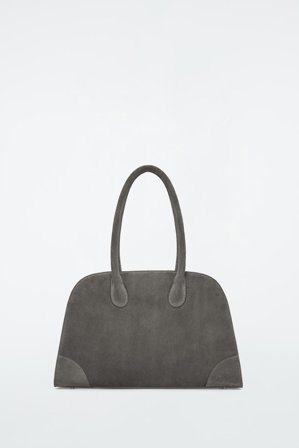 COS Femme Petit Sac Bowling Studio - Cuir Bag in Gris